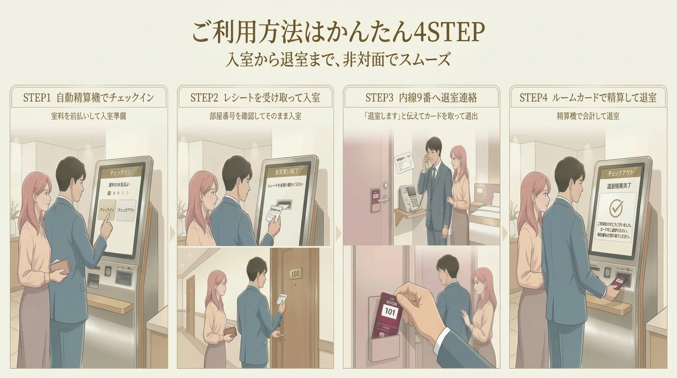 ご利用方法はかんたん4STEP